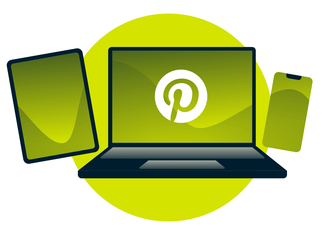 Pinterest na komputerze z ExpressVPN.