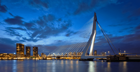 La citt&agrave; di Rotterdam.